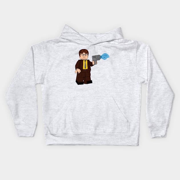 Lego Dwight Schrute Kids Hoodie by ovofigures